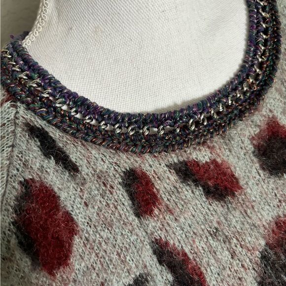 Maison Scotch Mohair Leopard Sweater sz 2 - Picture 4 of 8